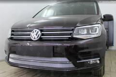 Защита радиатора "Standart" Volkswagen Caddy (2015-2020) верх, хром