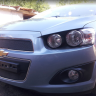 Защита радиатора "Standart" Chevrolet Aveo (2011-2015) низ, чёрная купить недорого с доставкой в Каменск-Шахтинский