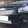 Защита радиатора "Standart" Chevrolet Cruze (2008-2013) верх, хром купить недорого с доставкой в Каменск-Шахтинский