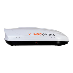 Автобокс YUAGO OPTIMA (тиснение) (EuroLock), белый, 390л