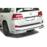 Защита заднего бампера «Уголки двойные» (d76) для Toyota Land Cruiser 200 Executive Lounge (2018-н.в.)(Нерж. Сталь) купить недорого с доставкой в Каменск-Шахтинский