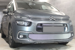 Защита радиатора "Standart" Citroen Grand C4 Picasso (2016-2018) верх, хром