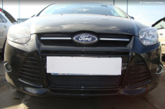 Защита радиатора &quot;Standart&quot; Ford Focus III (2010-2015) чёрная