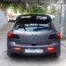 Накладки (клыки) заднего бампера для Mazda 3, хэтчбэк (2003-2009), глянец купить недорого с доставкой в Каменск-Шахтинский