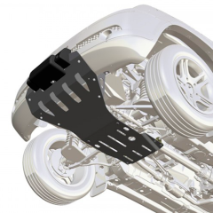 Защита двигателя и редуктора под стационарный кронштейн лебедки для Chevrolet Niv@ (Сталь 3 мм), окраска стандарт