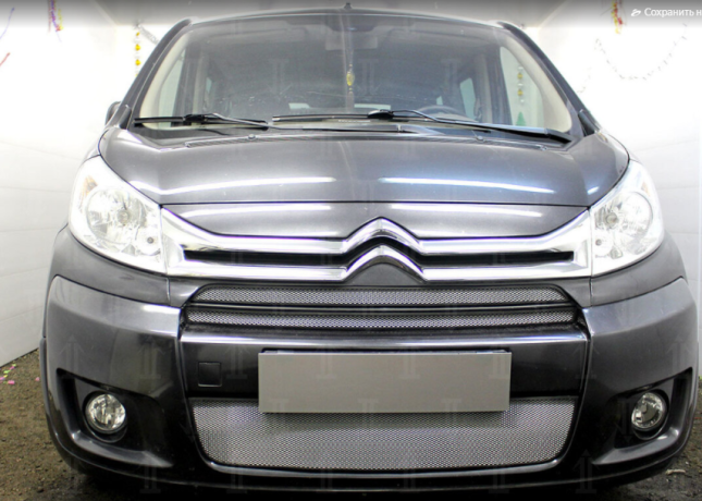Защита радиатора "Standart" Citroen Jumpy рестайлинг (2012-2017) верх, хром купить недорого с доставкой в Каменск-Шахтинский